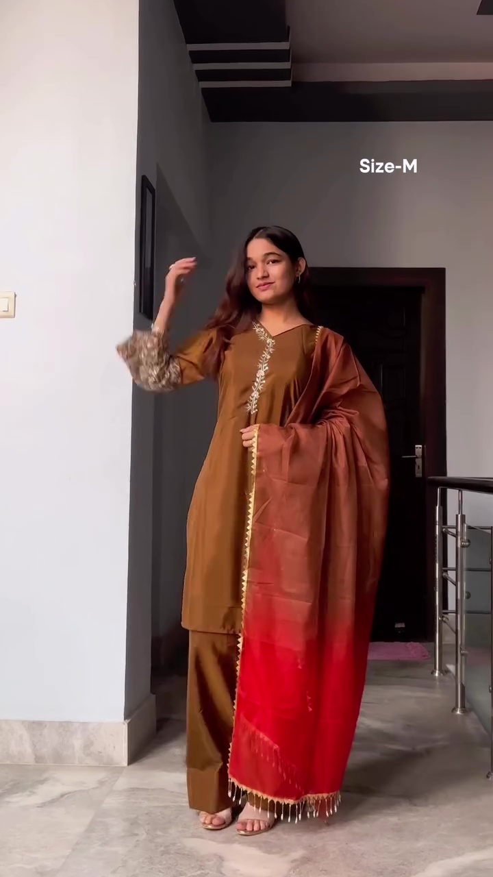 Women's Embroidered Cotton Blend Kurta Pant & Dupatta Set | Ethnic Straight Kurta Suit Set | Printed Traditional Salwar Suit for Women & Girls | Festive, Casual & Office Wear