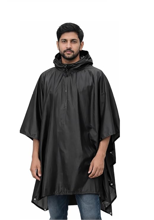 🌧️ Waterproof Hooded Rain Poncho | Lightweight Reusable Raincoat for Men & Women | Outdoor Camping, Hiking & Travel Rain Cape | Multiple Colors