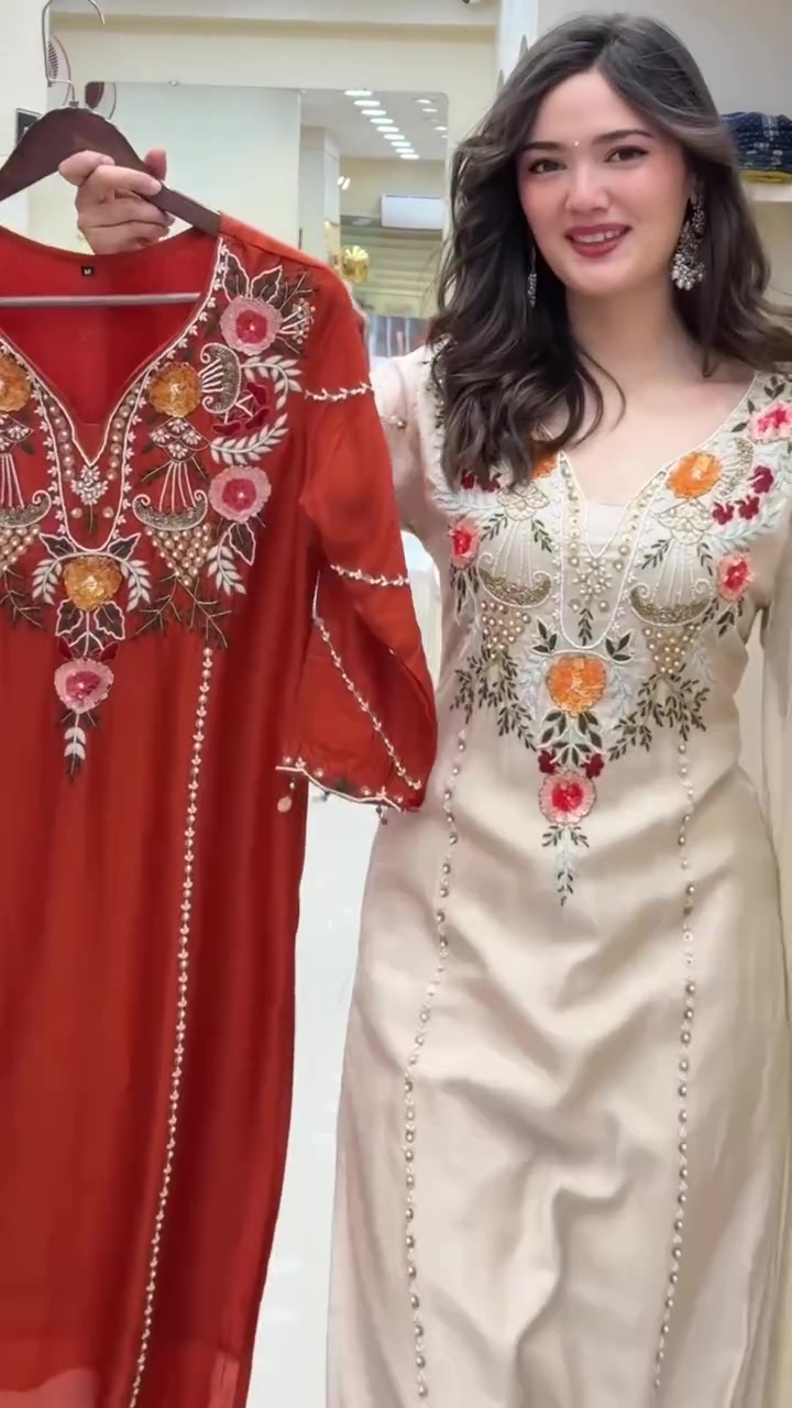 Women's Premium Embroidered Straight Kurta Set with Dupatta | Floral Handwork Ethnic Suit Set | Festive, Party & Wedding Wear | Sizes XS-XXL