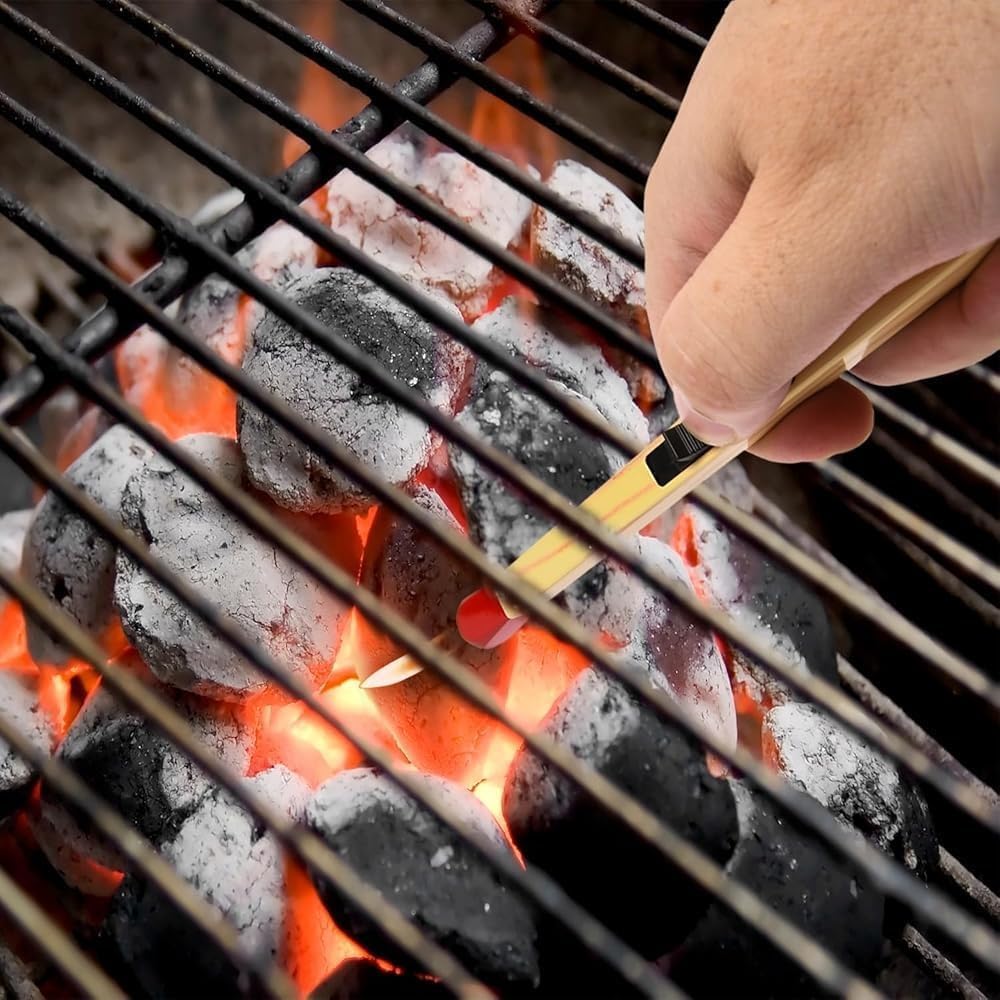 Matchstick Style Refillable Gas Lighter | Butane Kitchen BBQ Candle Long Flame Lighter | Windproof Reusable Multipurpose Lighter for Gas Stove, Diya & Camping