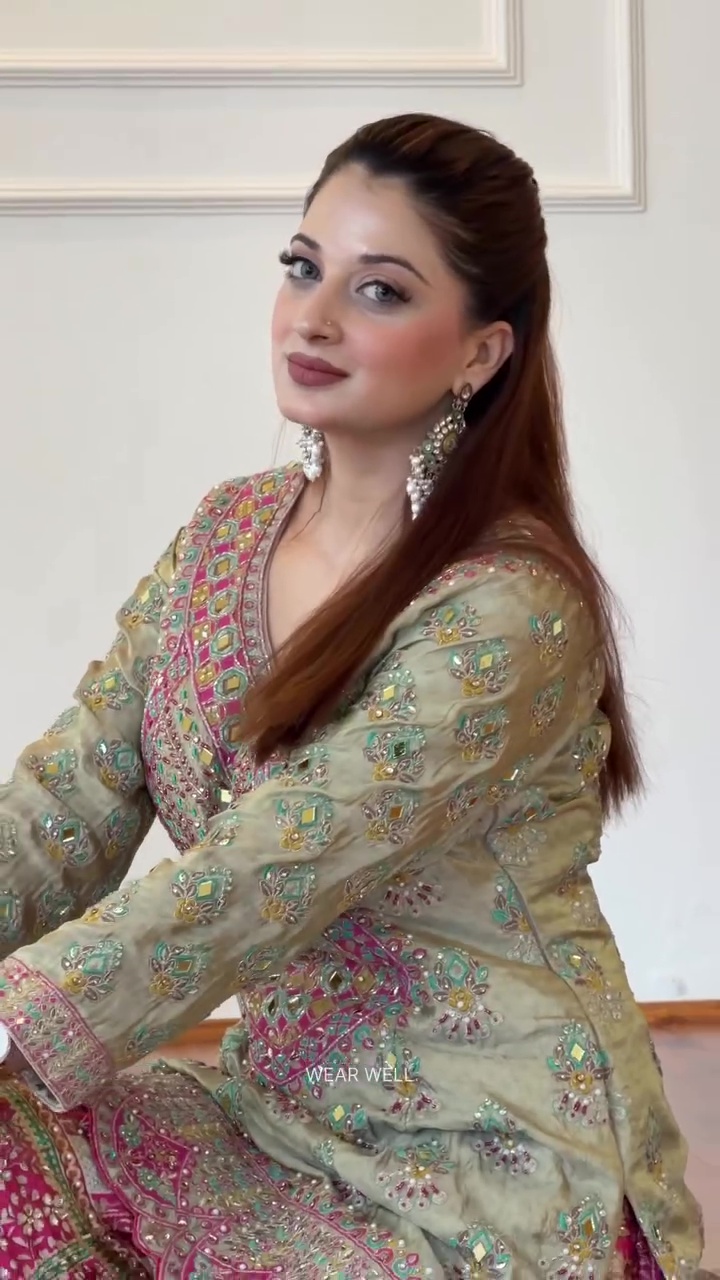 Women's Premium Pastel Green Heavy Embroidered Sharara Suit Set with Net Dupatta | Designer Wedding, Party & Festive Wear Ethnic Dress | XS-XXL
